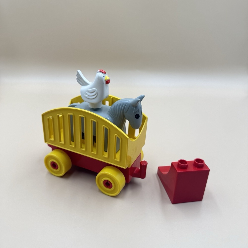 Duplo Clown Parade NO. 2430‎ Vintage Replacement Parts Donkey Chicken Cart